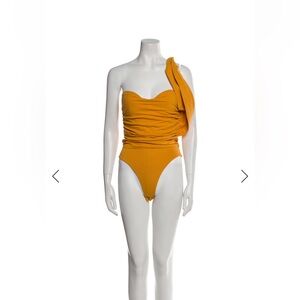 Atoir Mustard Yellow One-Shoulder Bodysuit